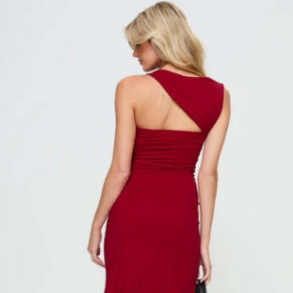 New with Tag, Princess Polly SMITHY Cut Out Back Red Maxi Dress Sz 6 Fits 4 / S - Picture 2 of 13